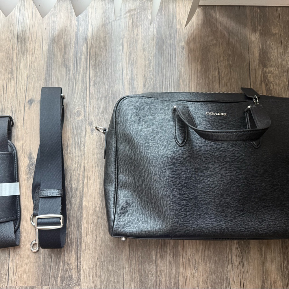 Coach Black Leather Briefcase - Picture 3 of 6